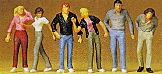 Walking People -- 1:72 Scale pkg(6), 1/72, Preiser Kg 72402