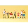 Sports & Recreation -- Inline Skaters pkg(7), HO, Preiser Kg 10496