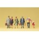 Pedestrians -- Walking Passengers pkg(7), HO, Preiser Kg 10511