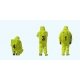 Firemen in Green Hazmat Suits -- pkg(6), HO, Preiser Kg 10731