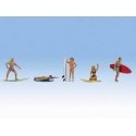 Recreation & Sports -- Surfers with Surfboards pkg(5), HO, Noch Gmbh & Co 15853