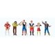 Carnival Parade Participants -- Set 2 pkg(6), HO, Preiser Kg 24643