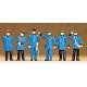 1900s Figures -- Bavarian Railroad Personnel, HO, Preiser Kg 12134