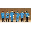 1900s Figures -- Bavarian Railroad Personnel, HO, Preiser Kg 12134