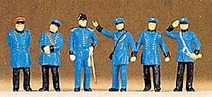 1900s Figures -- Bavarian Railroad Personnel, HO, Preiser Kg 12134