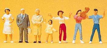 Circusgoers at the Sweet Stand, HO, Preiser Kg 24663