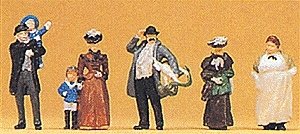 1900s Figures -- Passers-By pkg(7), HO, Preiser Kg 12176
