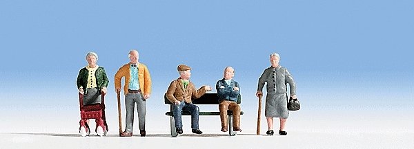 Senior Citizens -- With Accessories pkg(5), HO, Noch Gmbh & Co 15551
