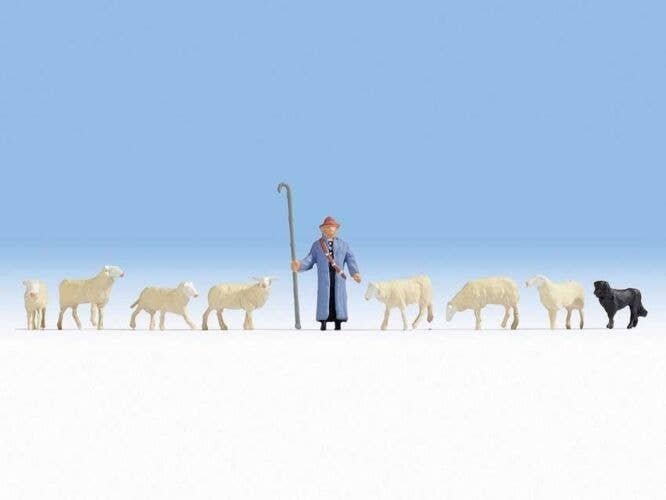 Shepherd with 8 Sheep, N, Noch Gmbh & Co 36748