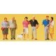 Standing Couples w/Dog -- pkg(6), HO, Preiser Kg 10527