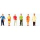 Pedestrians -- Standing Women pkg(6), 1/200, Preiser Kg 80915