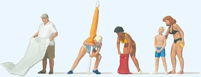 Recreation & Sports -- Ready for Sunbathing pkg(5), HO, Preiser Kg 10694