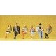 Pedestrians -- Seated People pkg(6), HO, Preiser Kg 10332
