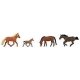Horses -- Brown pkg(4), HO, Faller Gmbh 151912