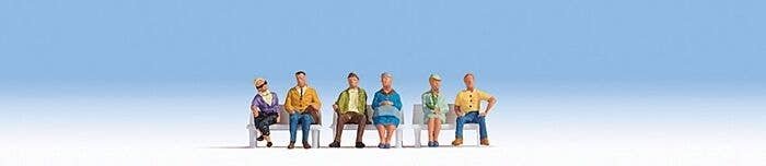 Seated People -- Set 2 pkg(6), HO, Noch Gmbh & Co 15532