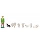 Farmer McColl, Sheepdog, Sheep, HO, Bachmann Industries 33304