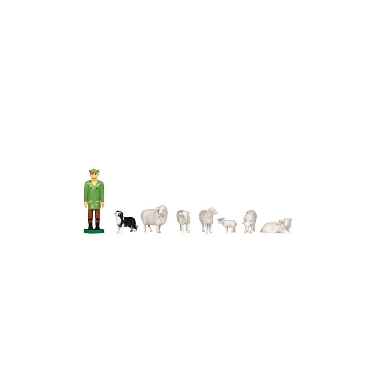 Farmer McColl, Sheepdog, Sheep, HO, Bachmann Industries 33304