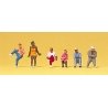 Pedestrians -- People Sitting On Stairs pkg(6), N, Preiser Kg 79174