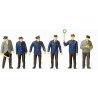 Railroad Personnel -- German (DB) Railroad Personnel pkg(6) Early Era III, HO, Preiser Kg 10584