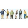 Waiting Train Travelers -- pkg(6), HO, Preiser Kg 10734