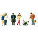 Pedestrians -- On the Street pkg(6), HO, Preiser Kg 10591