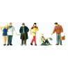 Pedestrians -- On the Street pkg(6), HO, Preiser Kg 10591