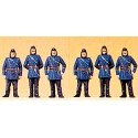 1900s Figures -- Firemen pkg(6), HO, Preiser Kg 12102