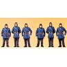 1900s Figures -- Firemen pkg(6), HO, Preiser Kg 12102