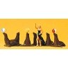 Circus Figures -- Sea Lions w/Lady Trainer, HO, Preiser Kg 20260