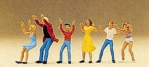 People Riding Swings -- For Swings 590-24658, Sold Separately, HO, Preiser Kg 24660