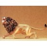 Wild Animal Figures, 1/24 - 1/25 Scale -- Lion Charging w/Teeth Bared, 1/25, Preiser Kg 47504