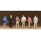 Pedestrians -- Standing Japanese Pedestrians pkg(6), HO, Preiser Kg 10119