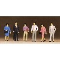 Pedestrians -- Standing Japanese Pedestrians pkg(6), HO, Preiser Kg 10119