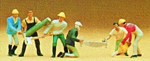 People Working -- Lumberjacks pkg(6), HO, Preiser Kg 10042