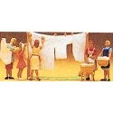 Women Hanging Laundry pkg(5), HO, Preiser Kg 10050