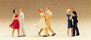 Couples Dancing -- 3 Couples, HO, Preiser Kg 10120