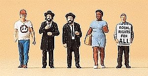 Pedestrians -- American City People, N, Preiser Kg 79164