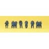 Emergency Workers -- Seated Firemen, N, Preiser Kg 79172