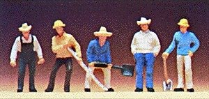 Railroad Personnel -- Track Workers pkg(5), HO, Preiser Kg 10031