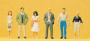 Pedestrians -- Passers-By pkg(6), HO, Preiser Kg 10022