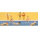 Recreation & Sports -- Children at the Pool pkg(8), HO, Preiser Kg 10307
