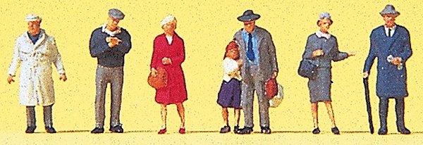 Passengers -- People Waiting on the Platform, N, Preiser Kg 79197
