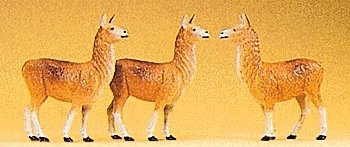 Animals -- Llamas pkg(3), HO, Preiser Kg 20389