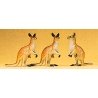 Animals -- Kangaroos pkg(3), HO, Preiser Kg 20392