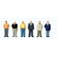 Standing Men -- pkg(6), HO, Preiser Kg 10634