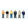 Standing Men -- pkg(6), HO, Preiser Kg 10634