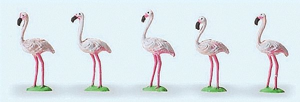 Flamingos -- pkg(5), HO, Preiser Kg 20372