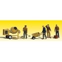 Scenic Accents(R) Figures -- Masonry Workers & Accessories pkg(4), N, Woodland Scenics 2173