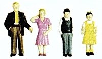 Plastic Family Figures, HO, Plastruct Inc 93357