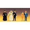 Wedding Participants -- Protestants pkg(5), HO, Preiser Kg 14057